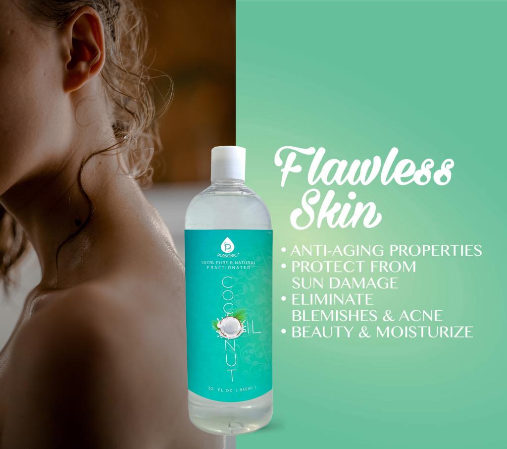 100% Pure Oil for Massages, Therapeutic Recipes & Essential Oils, Fractionated Coconut, 32 Fl Oz-1
