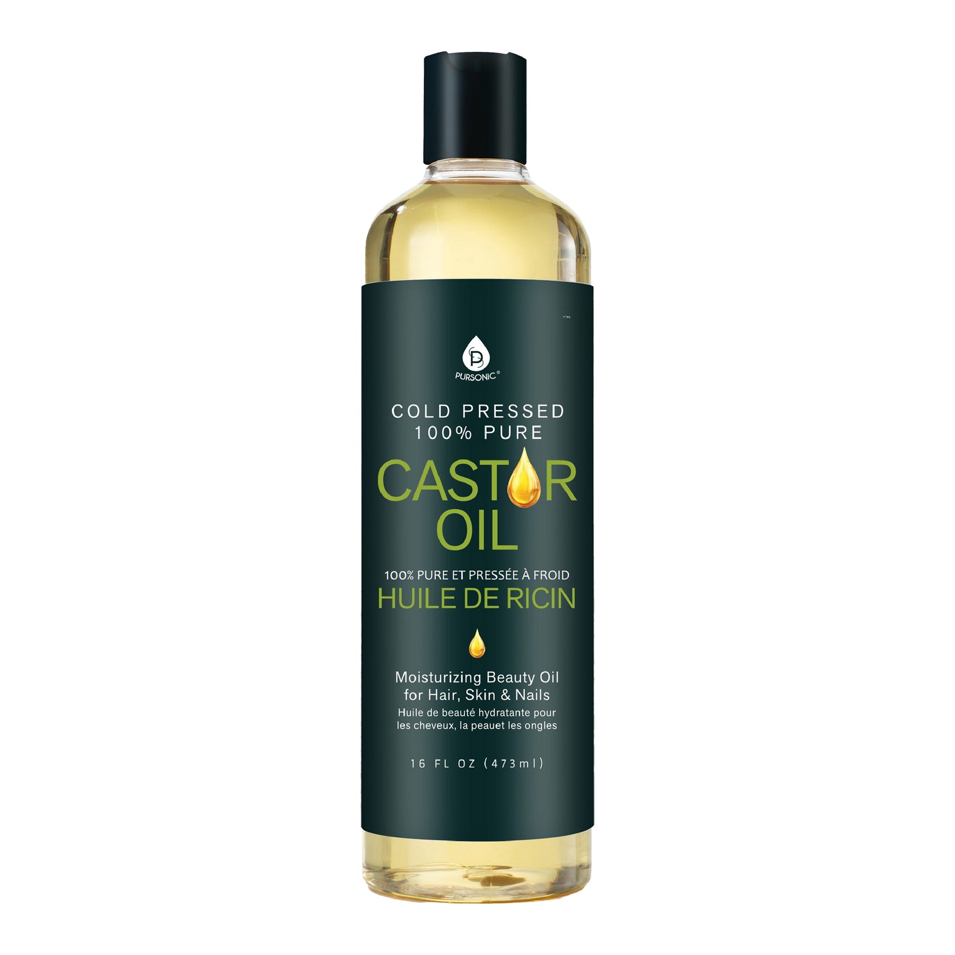 100% Pure Cold Pressed Castor Oil 16 Oz-0