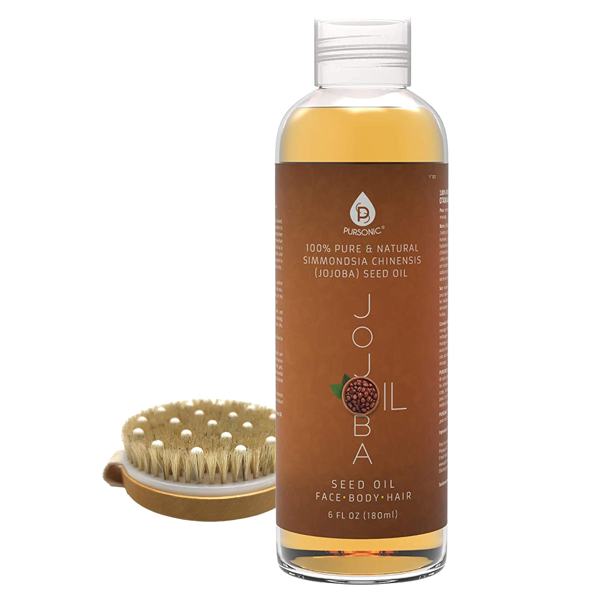 Beauty Bundle - Golden Jojoba Oil & Bath Brush Massager-0
