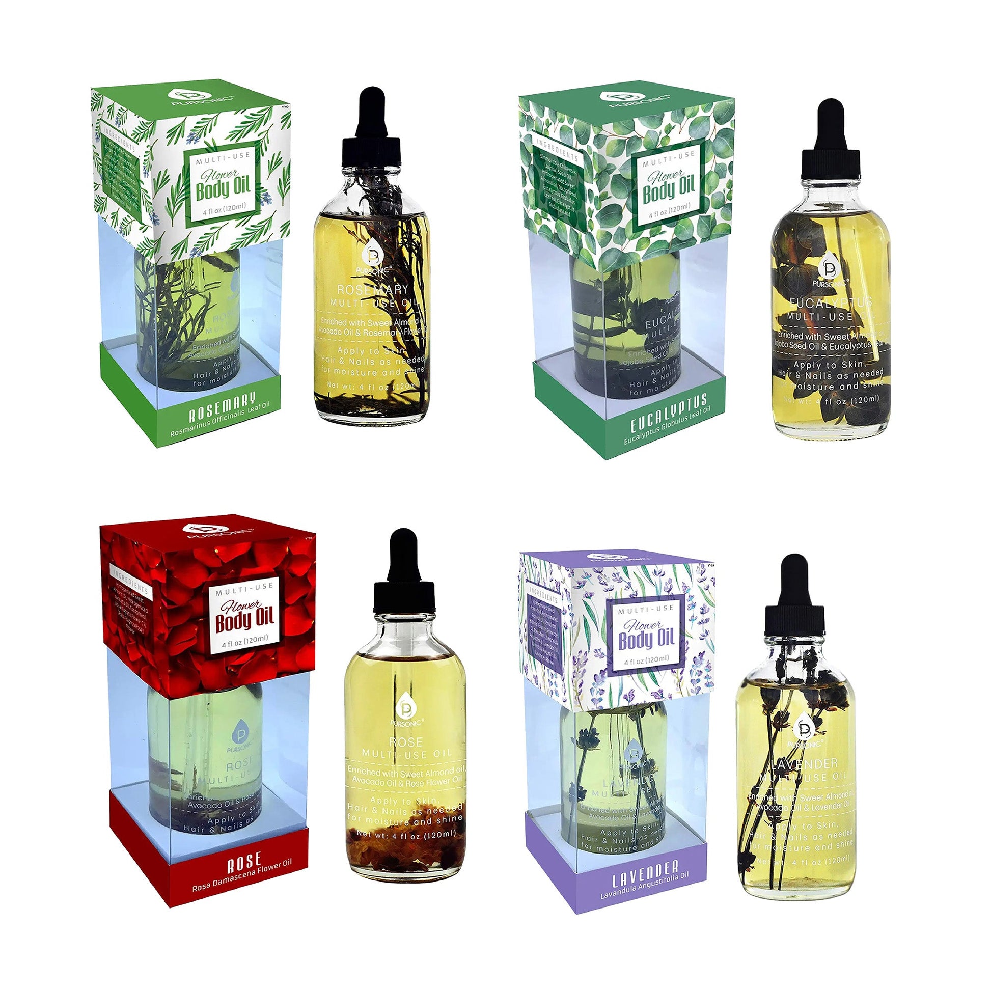 Floral Essence Multi-Use Body Oils Bundle (4 oz each)-0