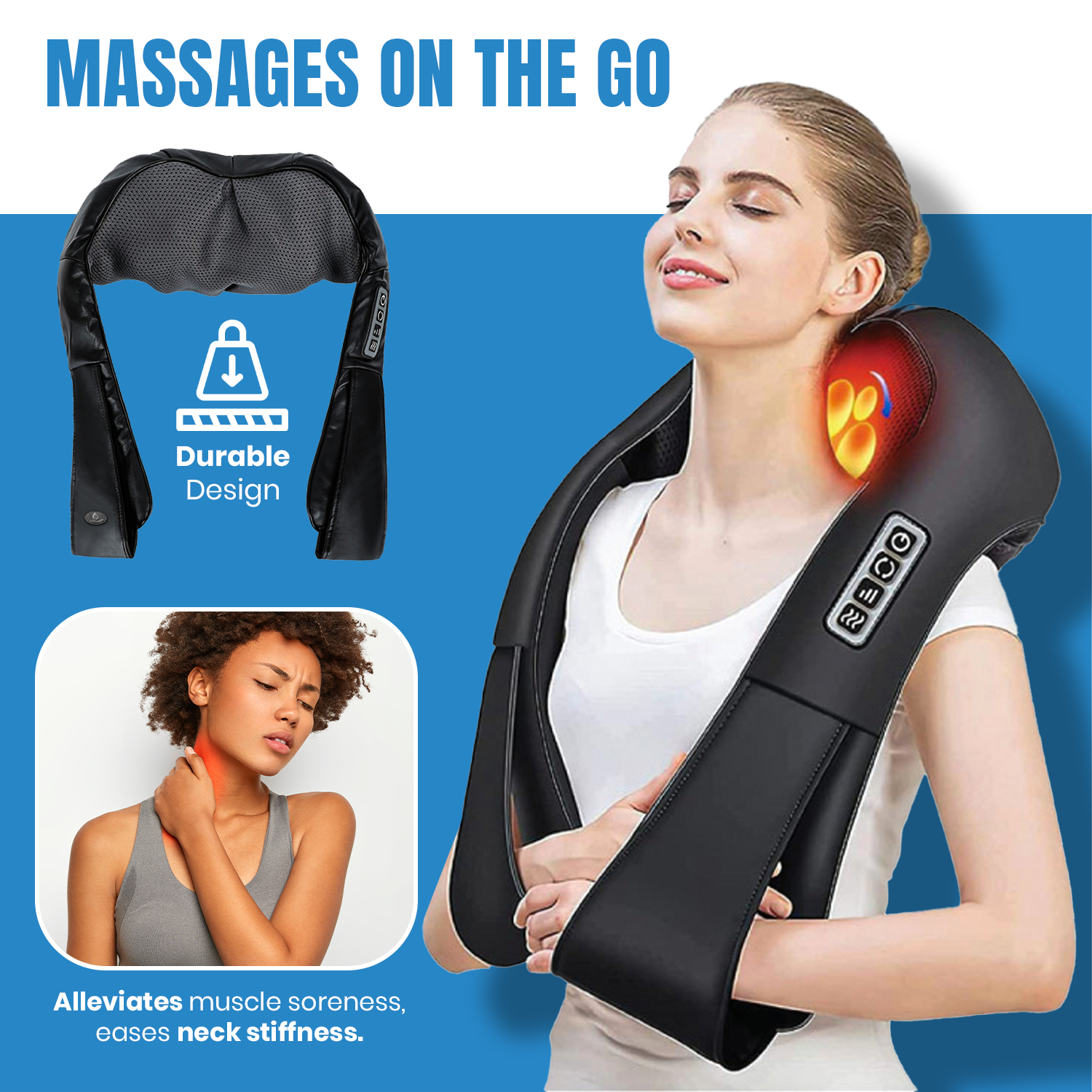 Pursonic 3D Shiatsu Heating Back and Neck Massager-2