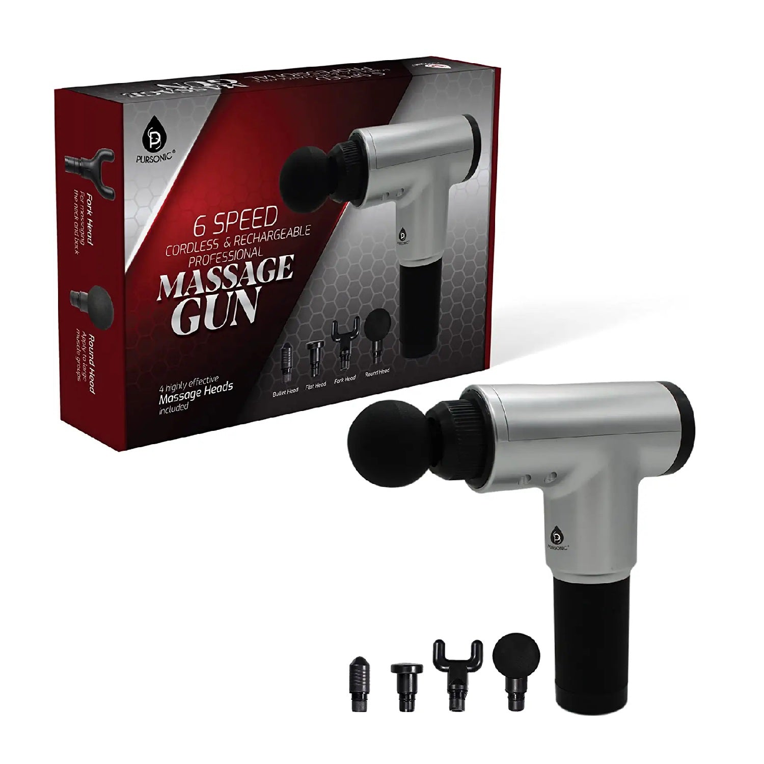 6 Speed Cordless & Rechargeable Professional Massage Gun-0