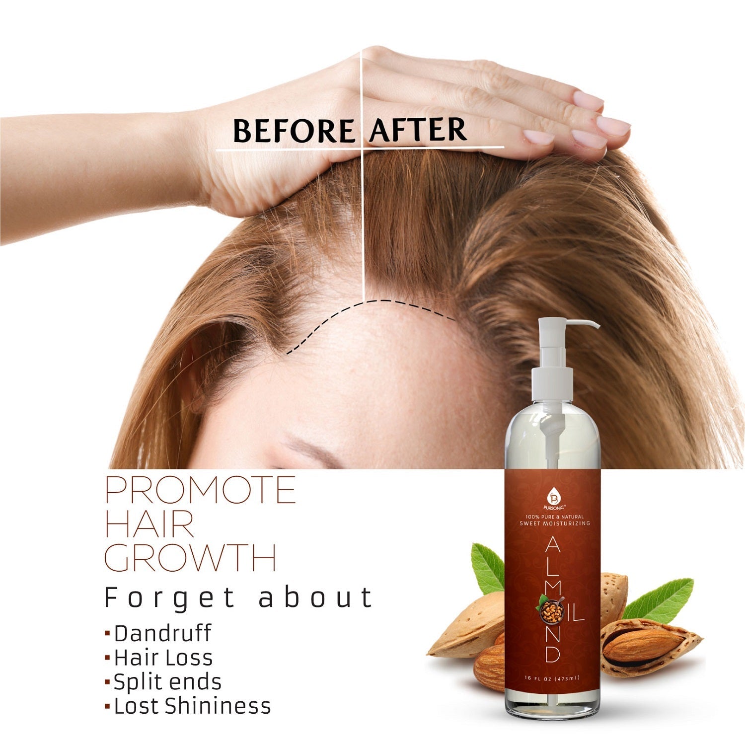 100% Pure & Natural Sweet Almond oil 16 Oz.-3