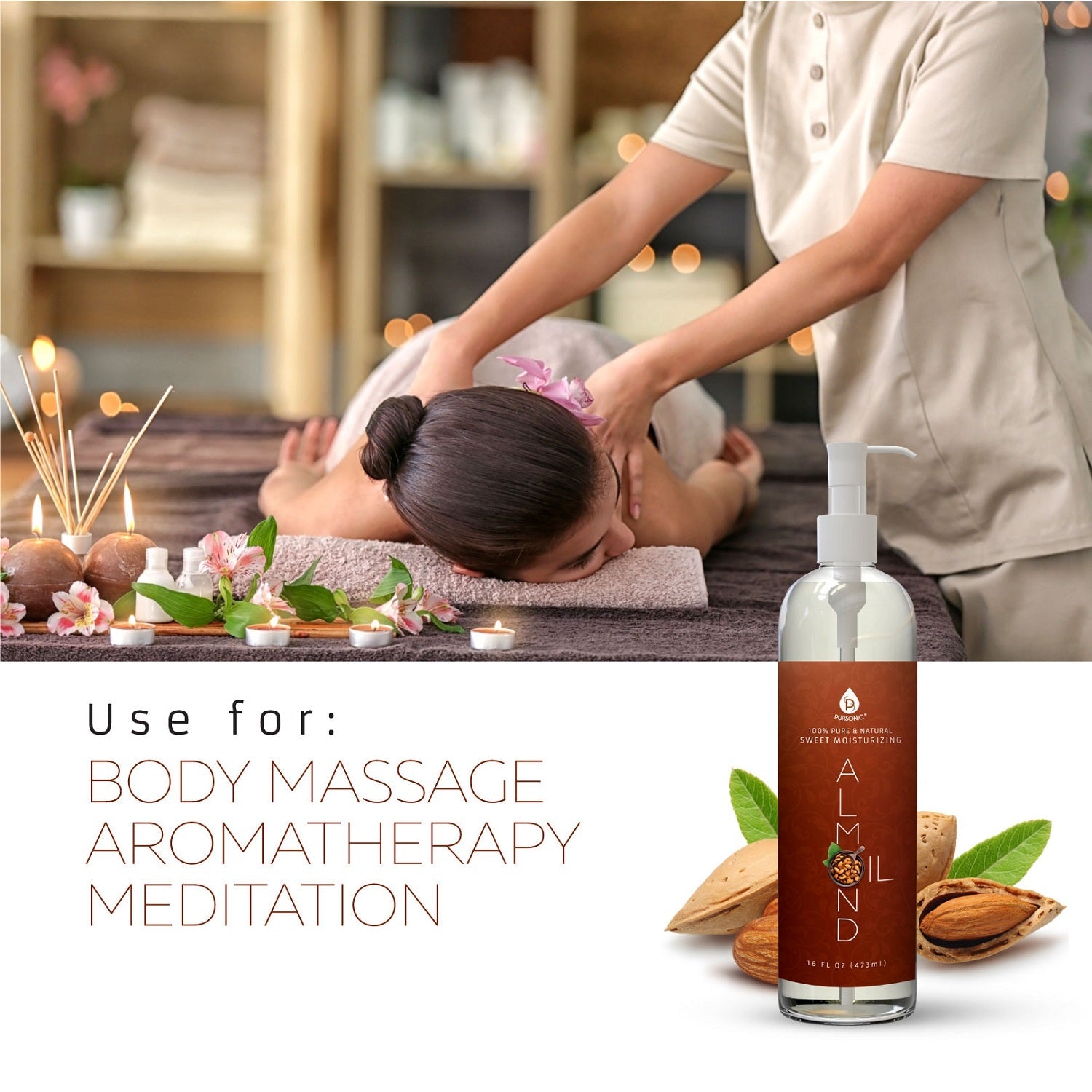 100% Pure & Natural Sweet Almond oil 16 Oz.-4