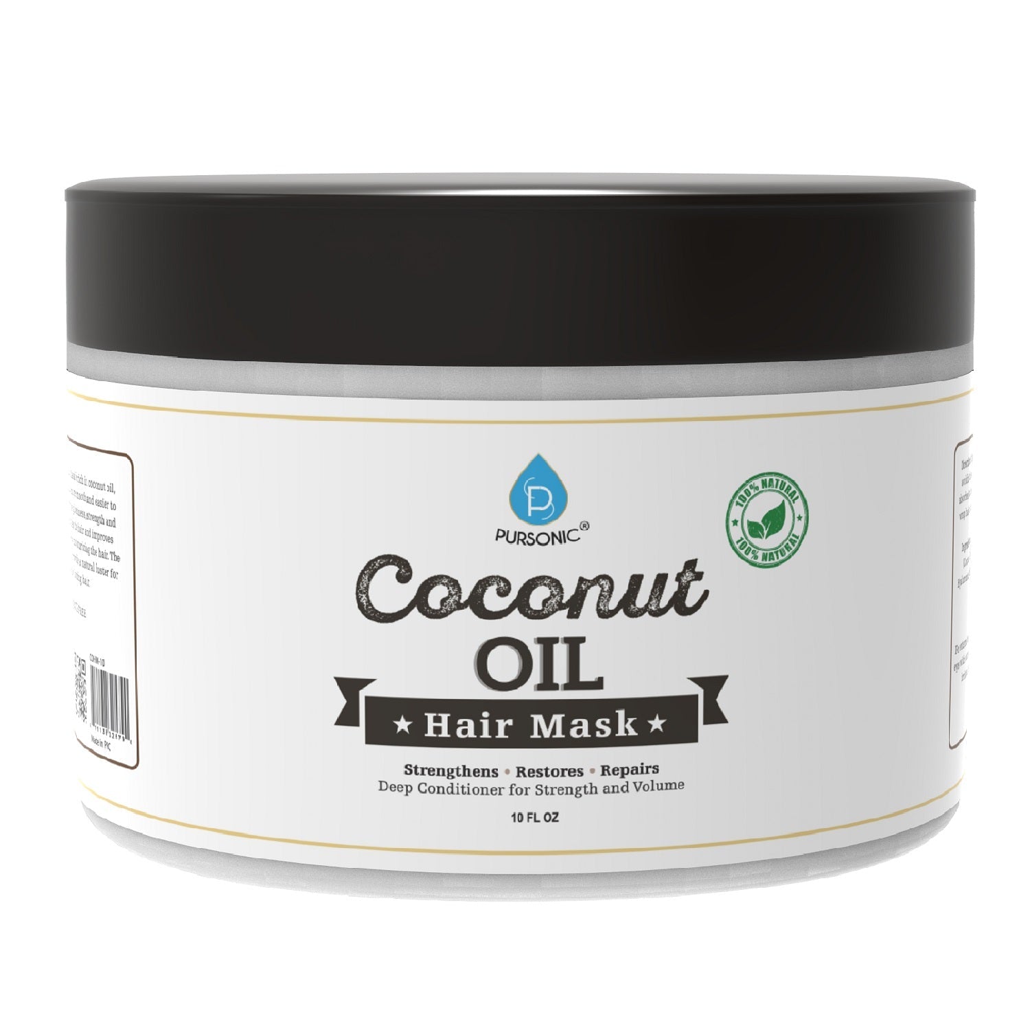 100% Natural Coconut Oil Hair Mask 10 Oz-0