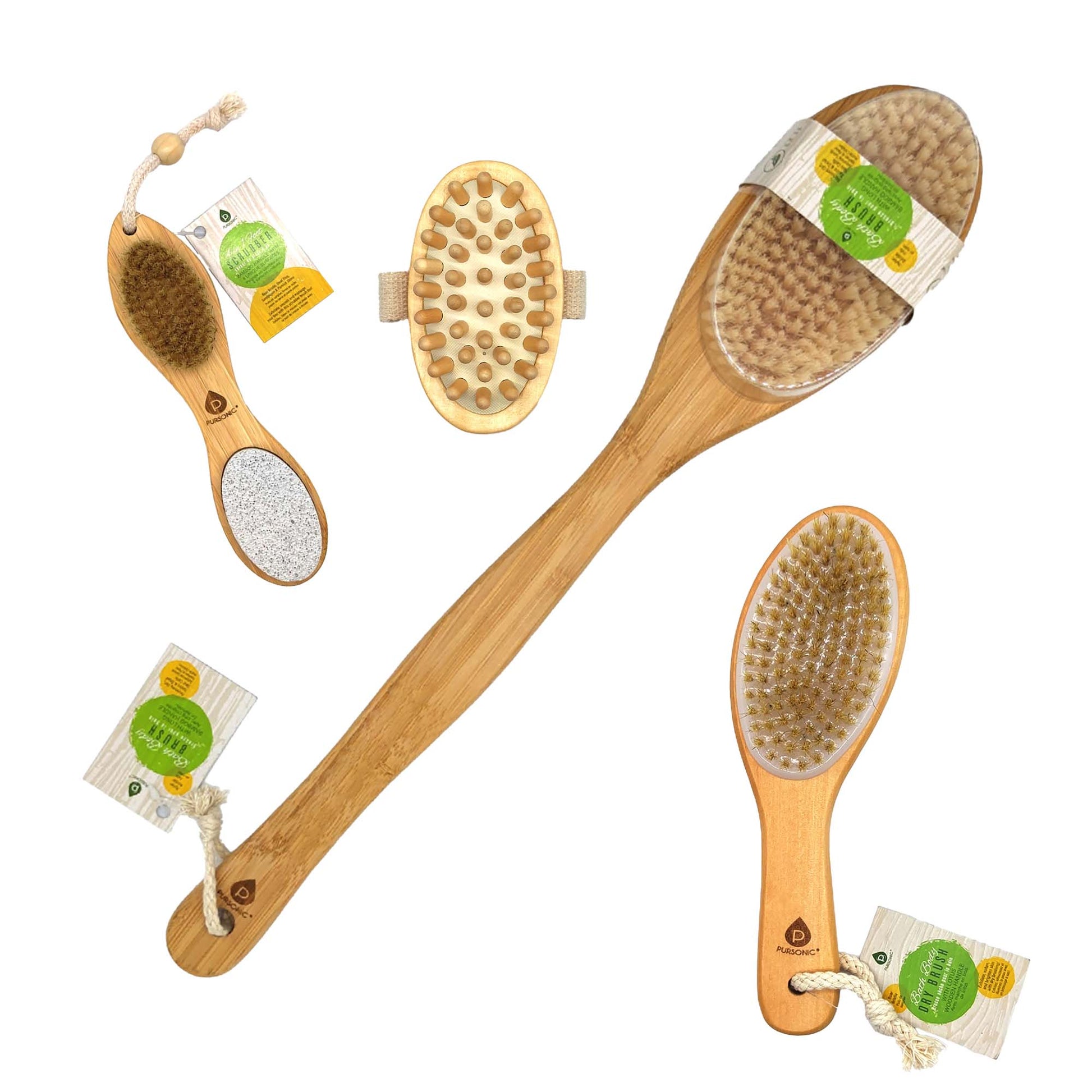 Pursonic Deep Exfoliation and Massage Brush Set-0