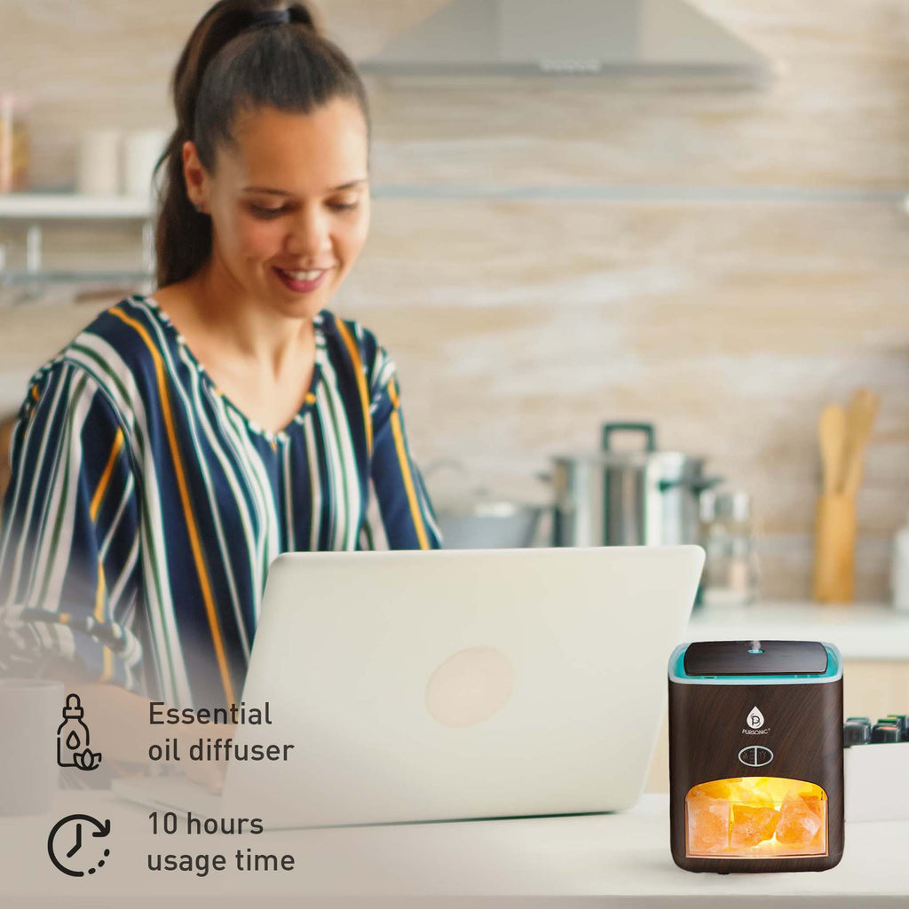 Pursonic At-Home Spa Essentials: Coffee Scrub, Himalayan Salt Lamp Diffuser, Massage Gun, Bath Bombs, & More-4