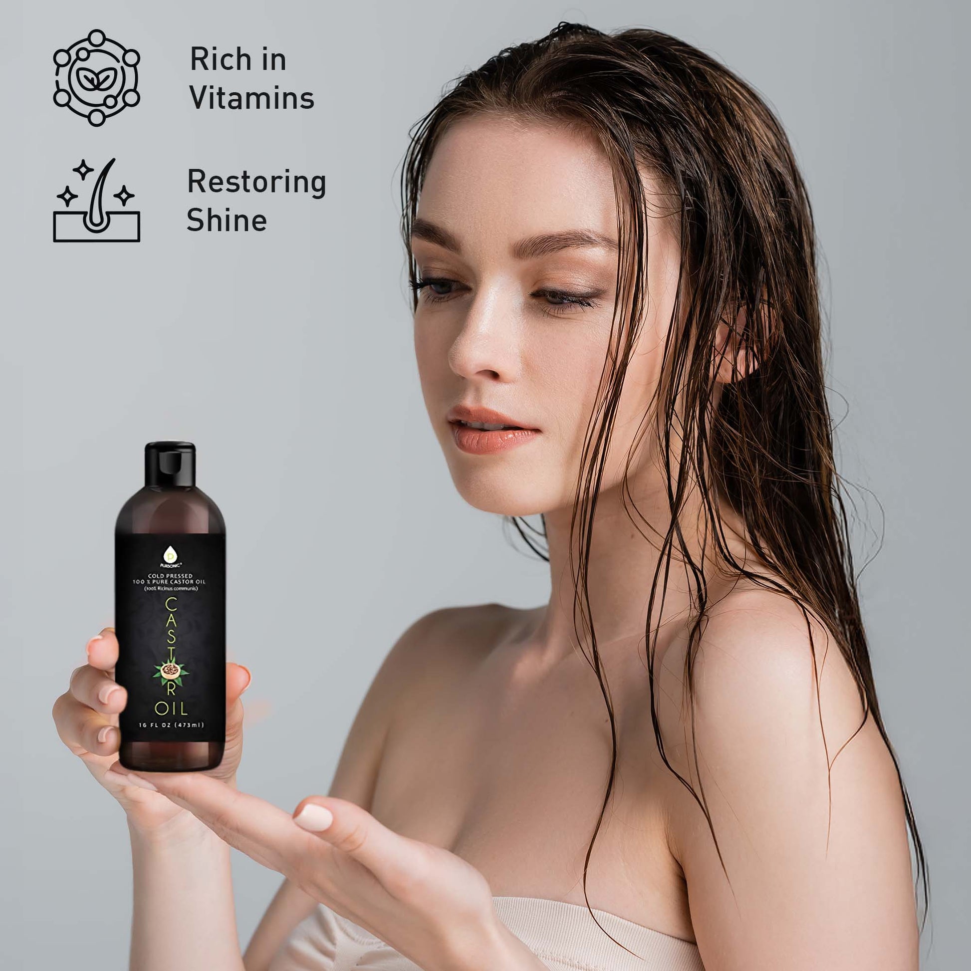 Pursonic Essential Oils & Skin Care Mega Bundle – 100% Pure Golden Jojoba Oil, Rosehip Oil, Sweet Almond Oil, Fractionated Coconut Oil, and Castor Oil-1